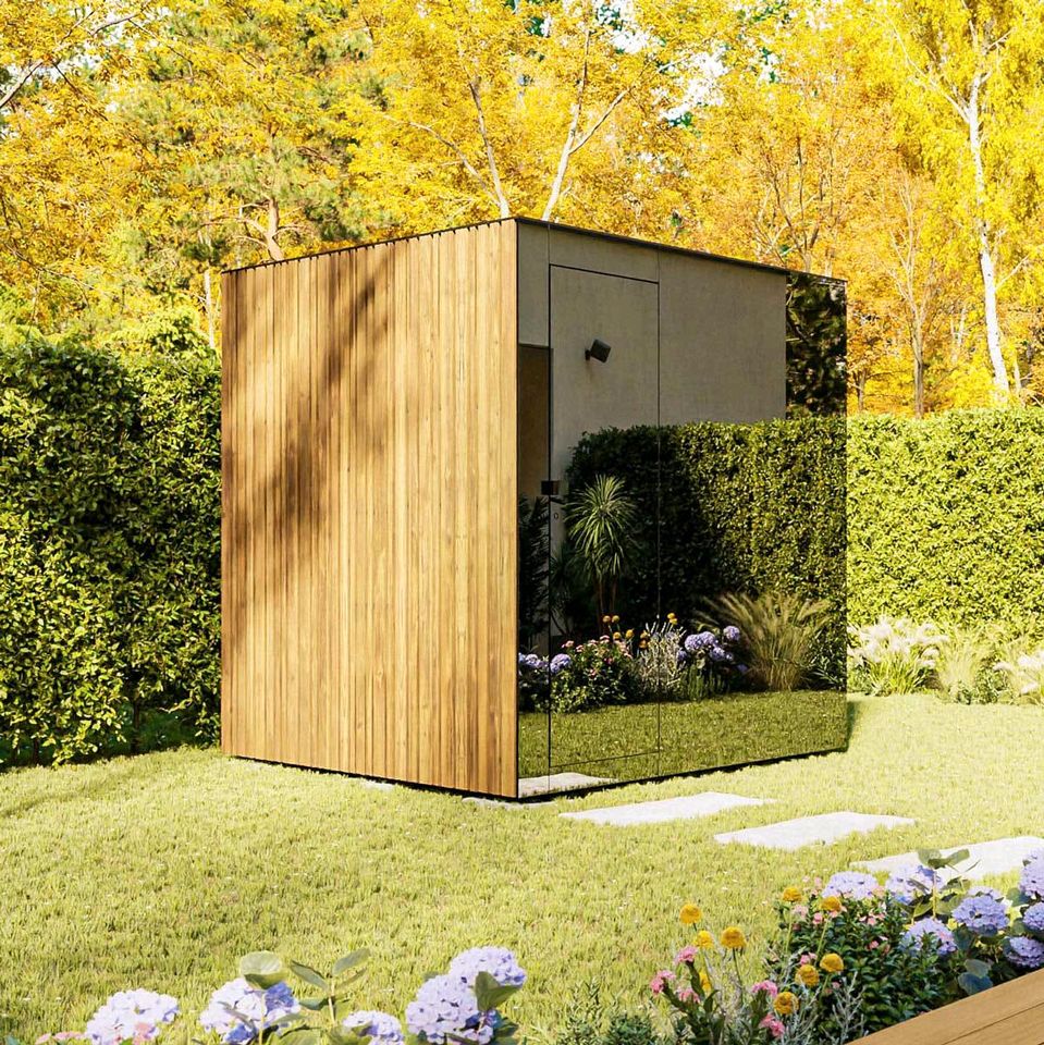 Gartensauna Spiegelglas